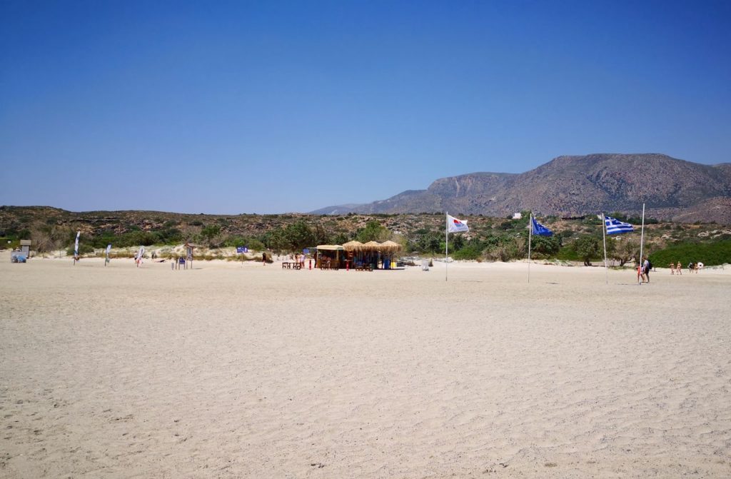 Zona chiringuitos Playa Elafonisi